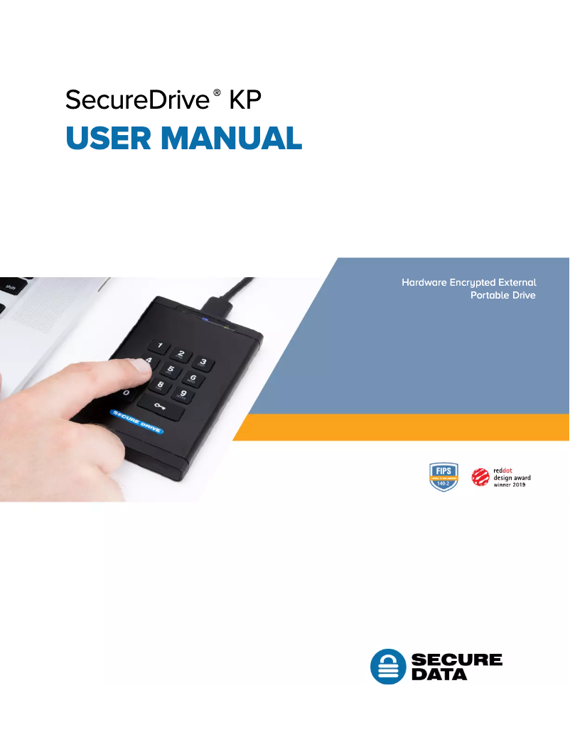 Page 1 de la notice Manuel utilisateur SecureData SecureDrive KP