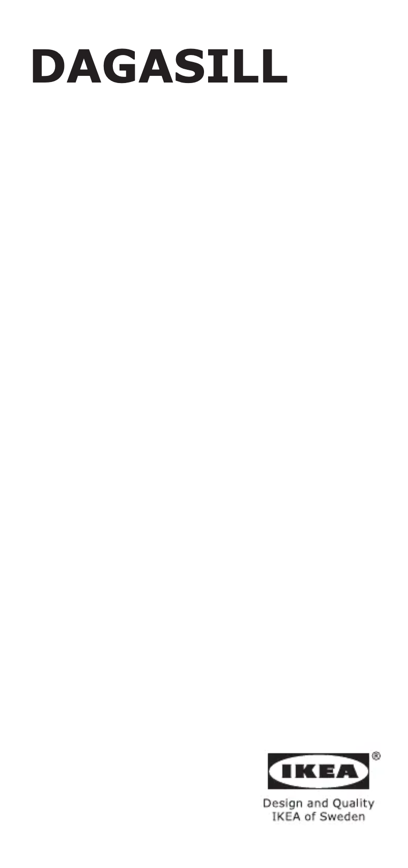 Page 1 de la notice Manuel utilisateur Ikea DAGASILL 805.336.12