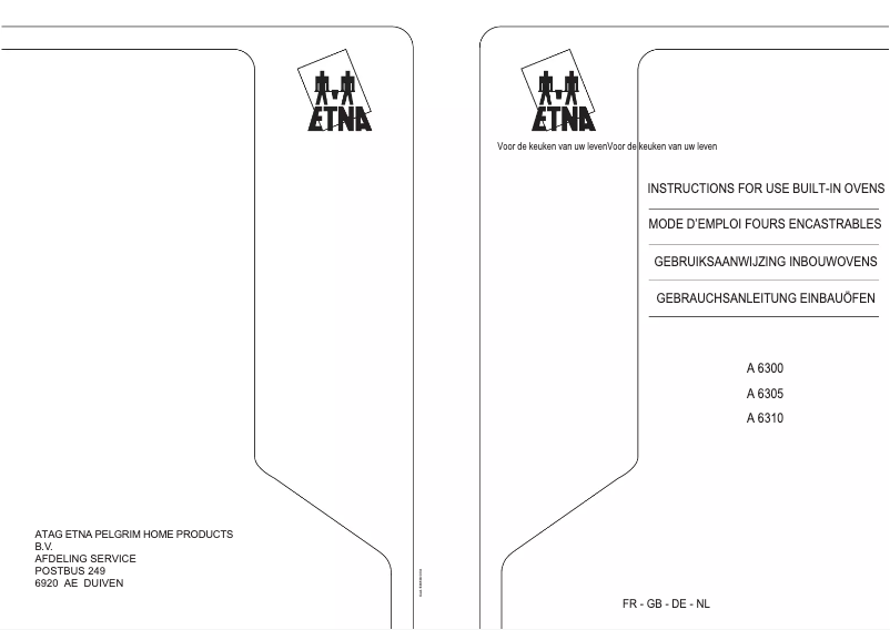 Image de la première page du manuel de l'appareil A6305FT