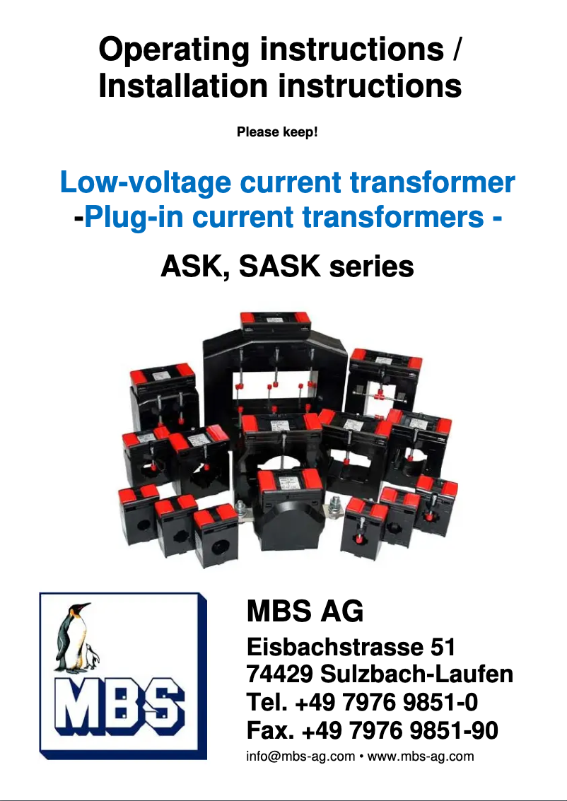 Image de la première page du manuel de l'appareil ASK 31.3