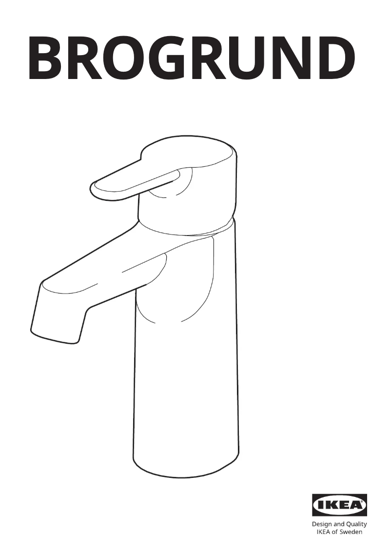 Page 1 de la notice Manuel utilisateur Ikea BROGRUND 205.321.11