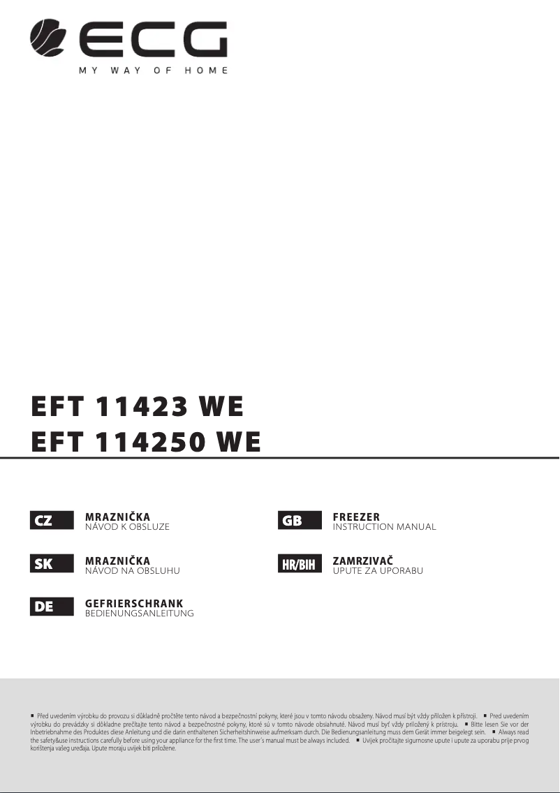 Page 1 de la notice Manuel utilisateur ECG EFT 11423 WE