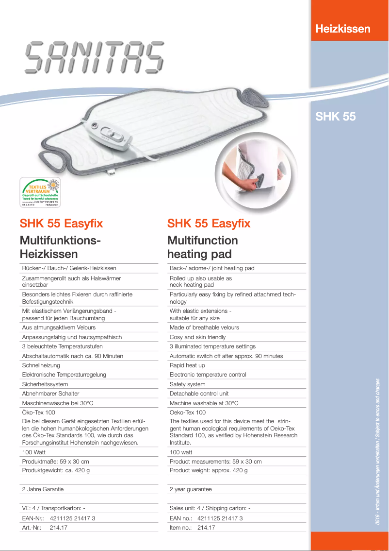 Image de la première page du manuel de l'appareil SHK 55