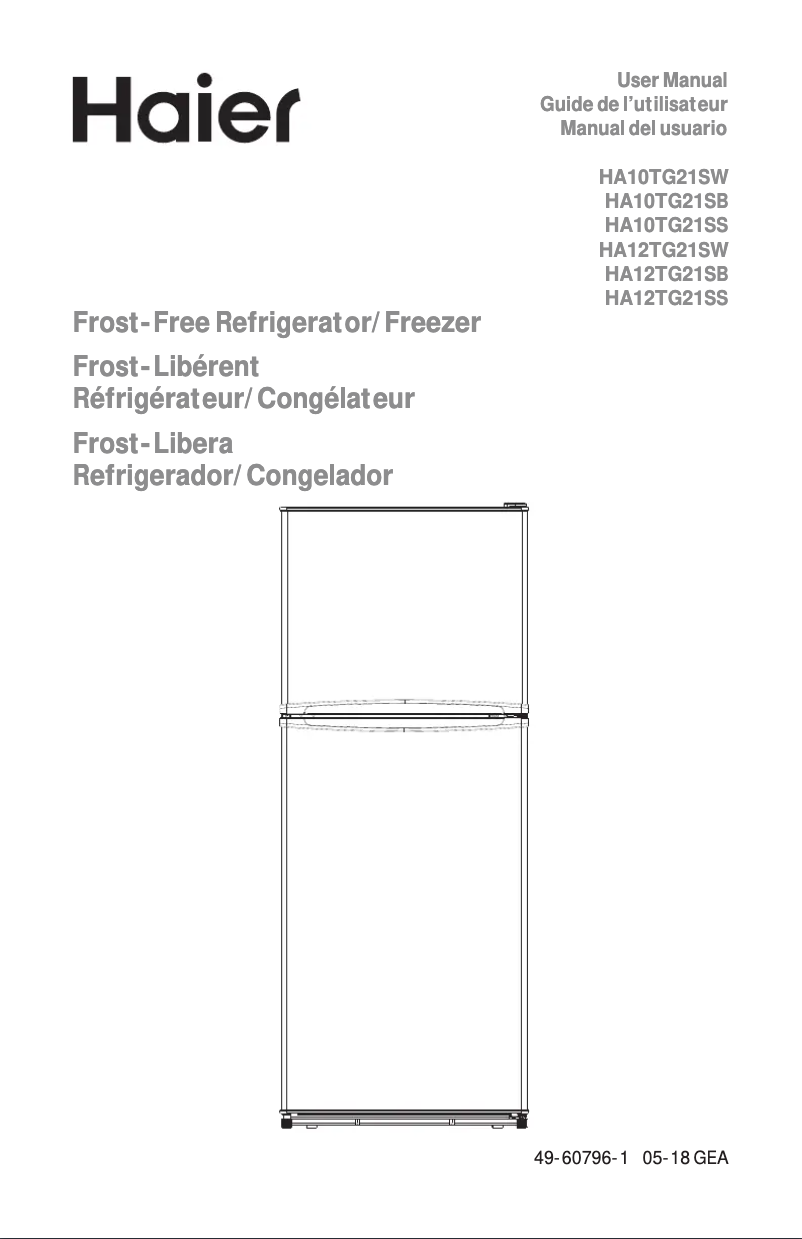Page n°1 - Manuel d'utilisation et d'entretien Haier HA12TG21SS