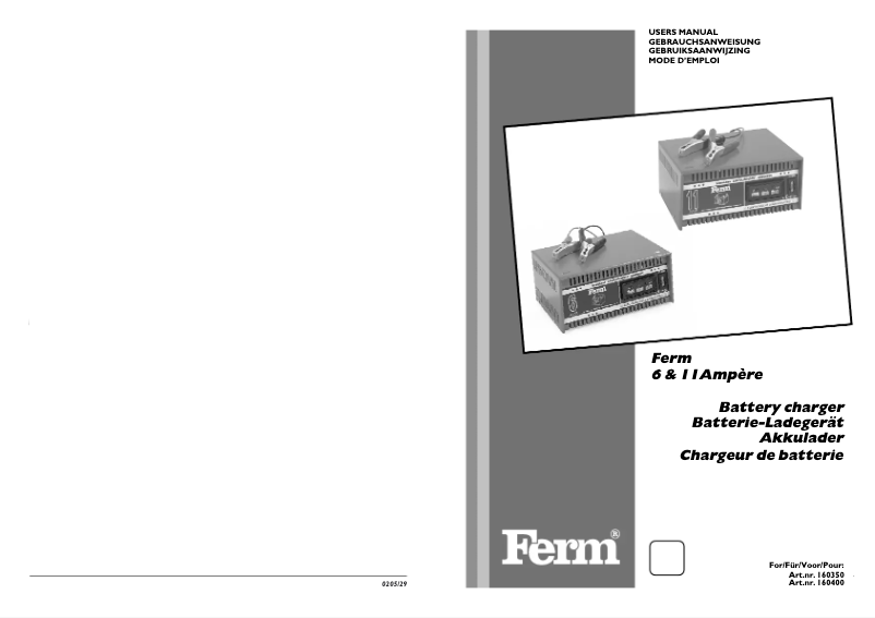 Page 1 de la notice Manuel utilisateur Ferm BCM1004