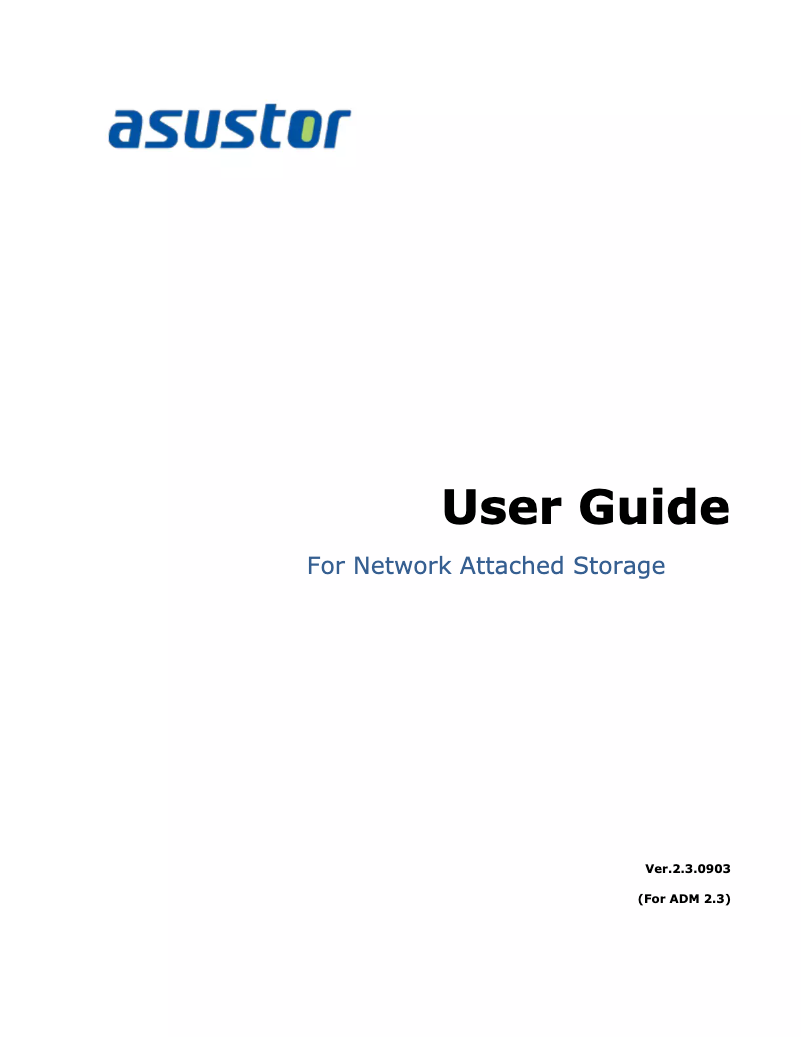 Page n°1 - Manuel utilisateur Asustor AS5108T