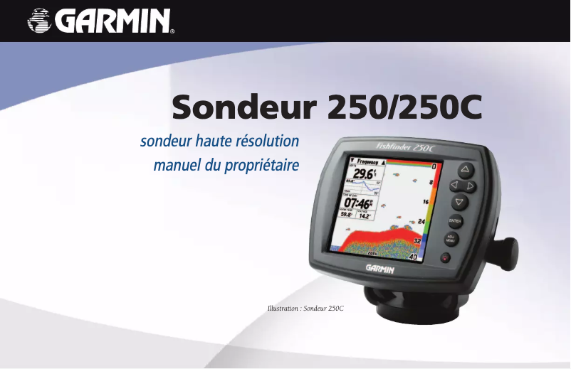Image de la première page du manuel de l'appareil Fishfinder 250