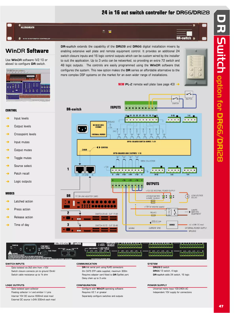 Image de la première page du manuel de l'appareil DR Switch