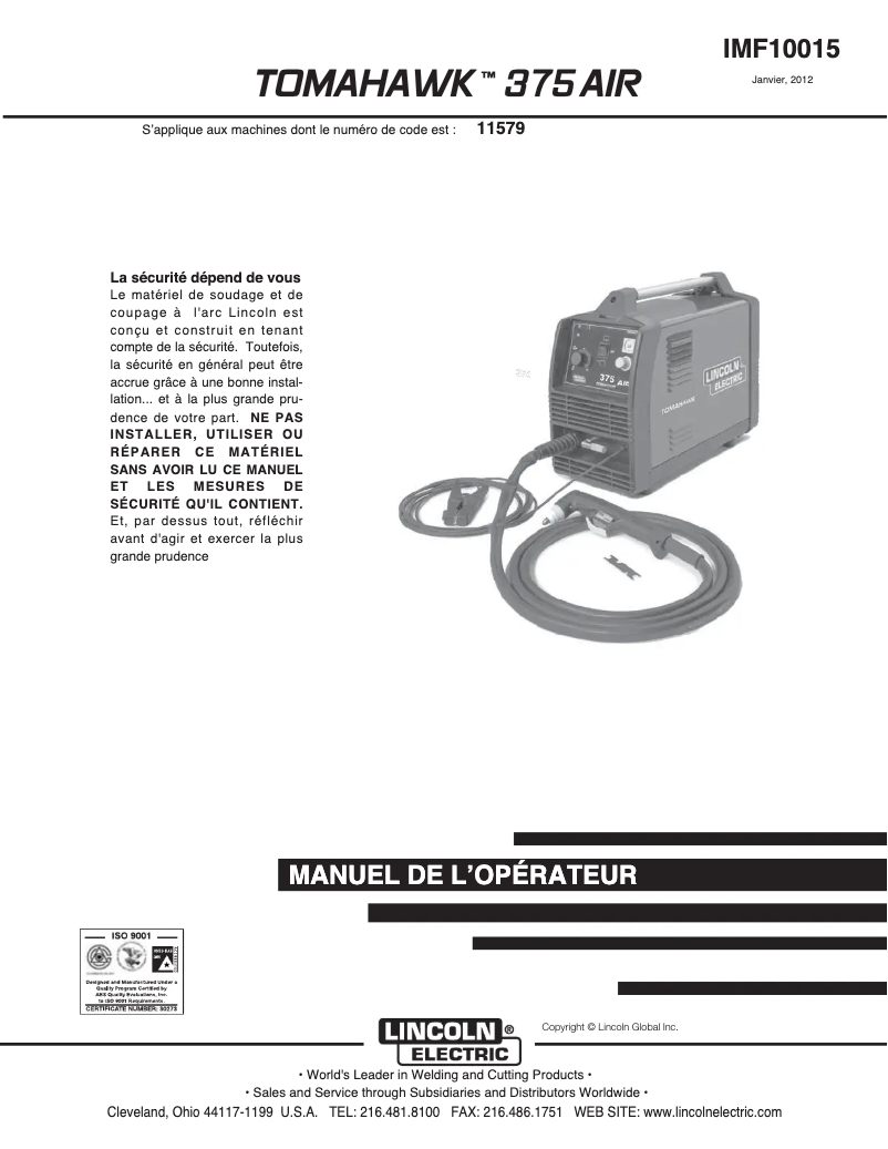 Imagen de la primera página del manual del dispositivo Tomahawk 375 Air