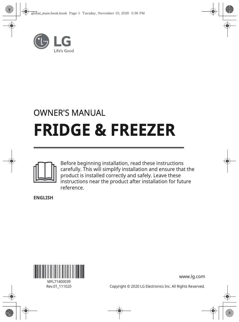 Image de la première page du manuel de l'appareil GC-F459NLJZ