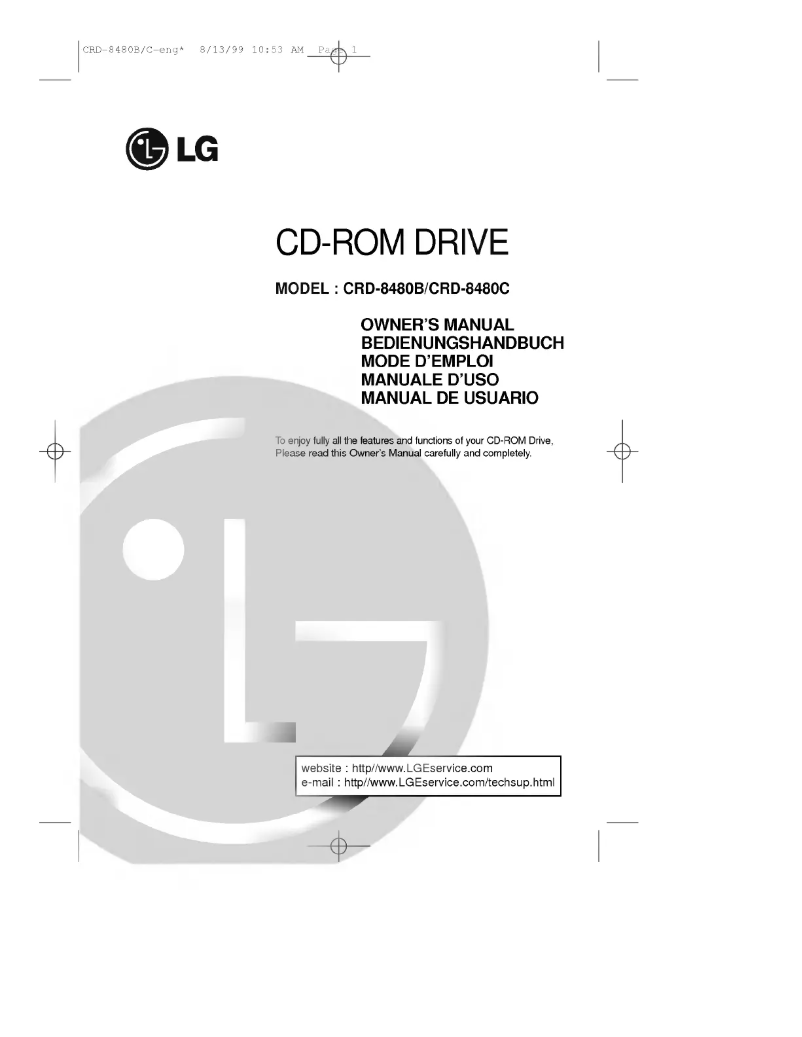 Página 1 del manual Manual de usuario LG CRD-8480C