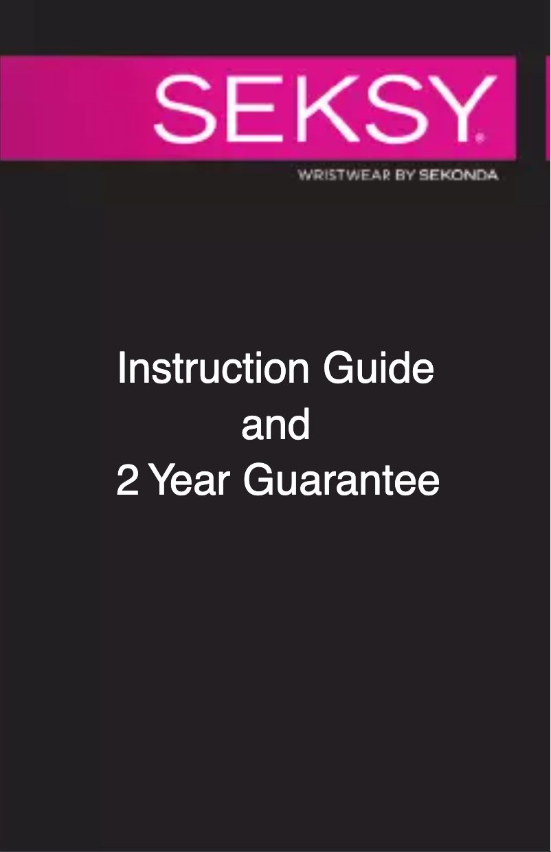 Page n°1 - Manuel utilisateur Seksy 2258.37