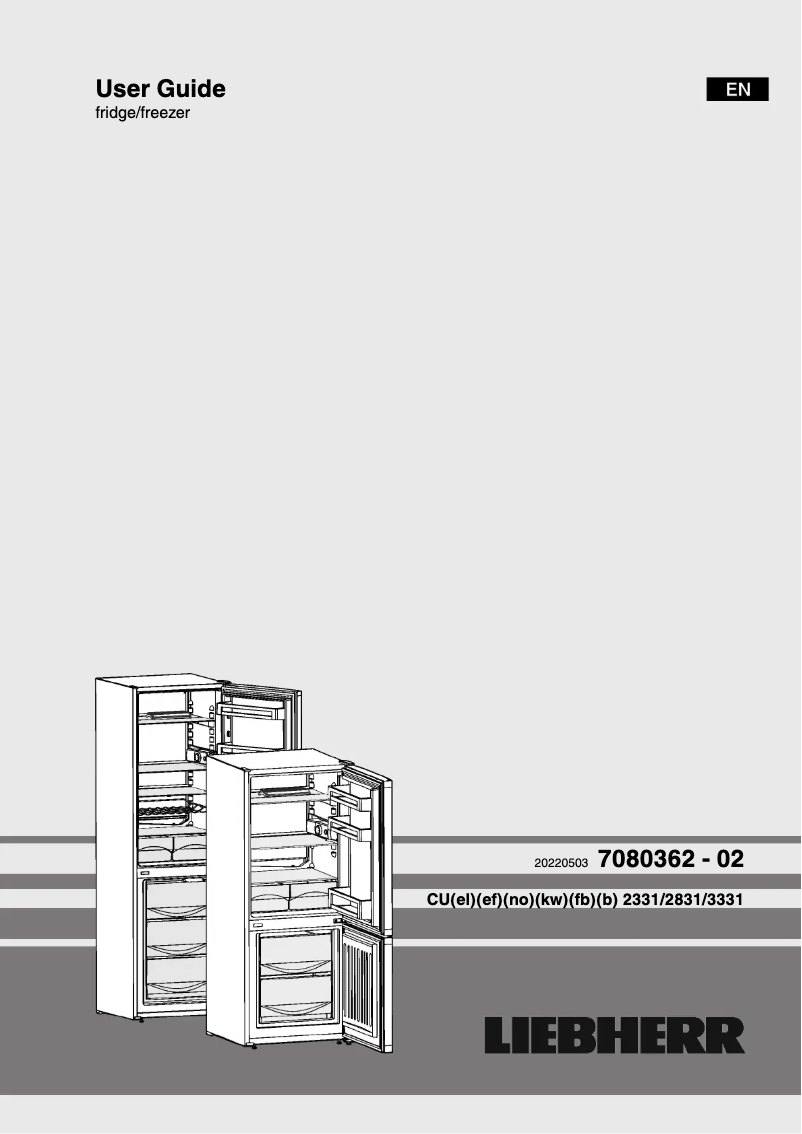Page 1 de la notice Manuel utilisateur Liebherr CUel 2331-22
