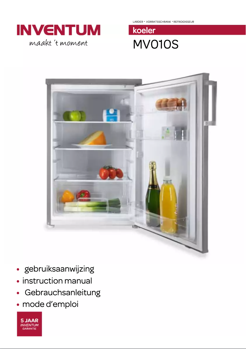 Image de la première page du manuel de l'appareil MV010S