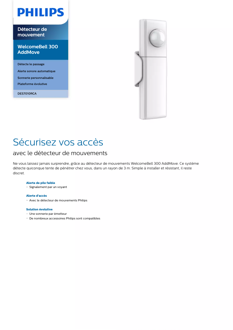 Image de la première page du manuel de l'appareil DES7010RCA