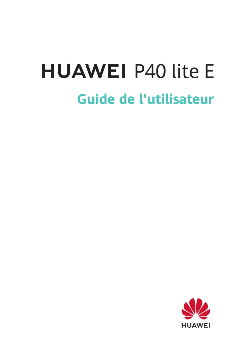 Page 1 de la notice Manuel utilisateur Huawei P40 Lite E