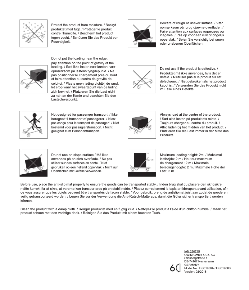 Page n°1 - Manuel utilisateur Powerfix HG01968A