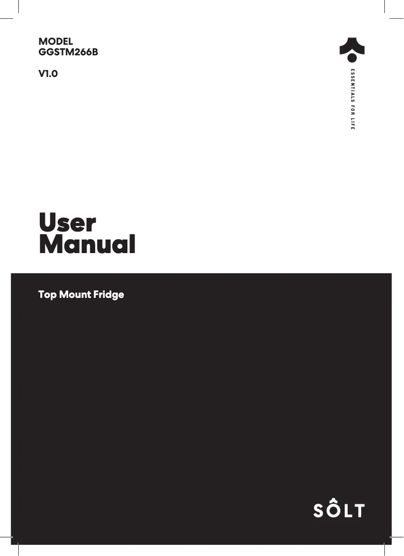 Image de la première page du manuel de l'appareil GGSTM266B