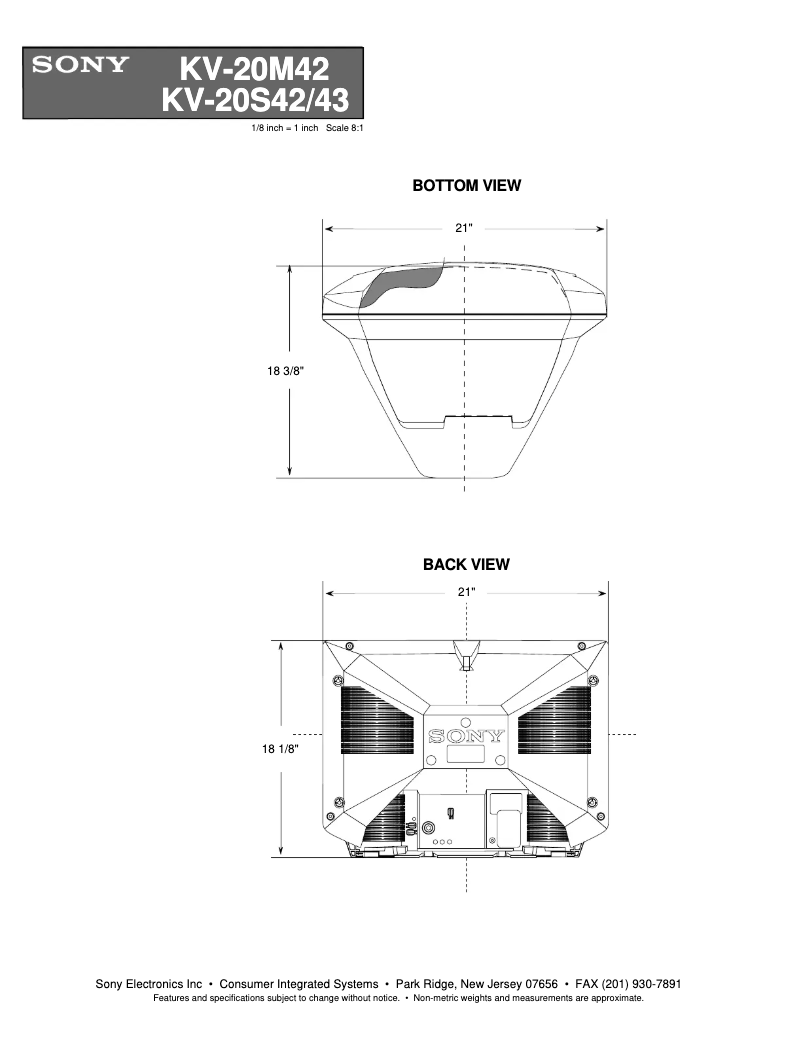 Image de la première page du manuel de l'appareil KV-20M42