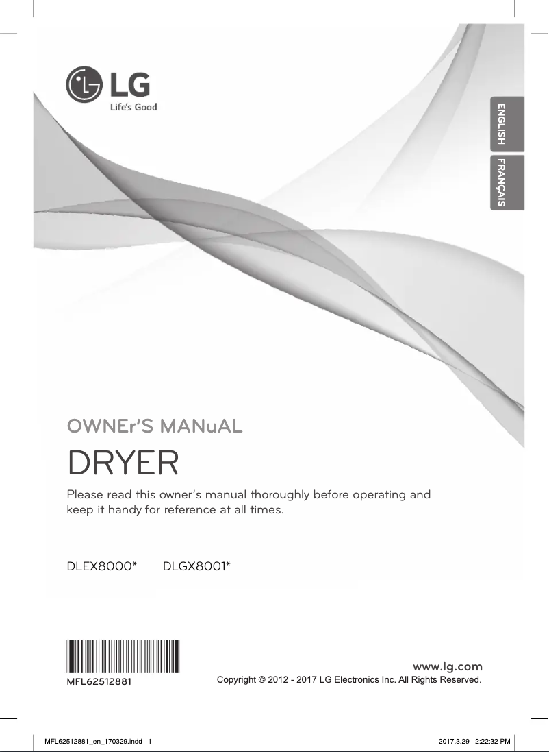 Page n°1 - Manuel utilisateur LG DLGX8001V