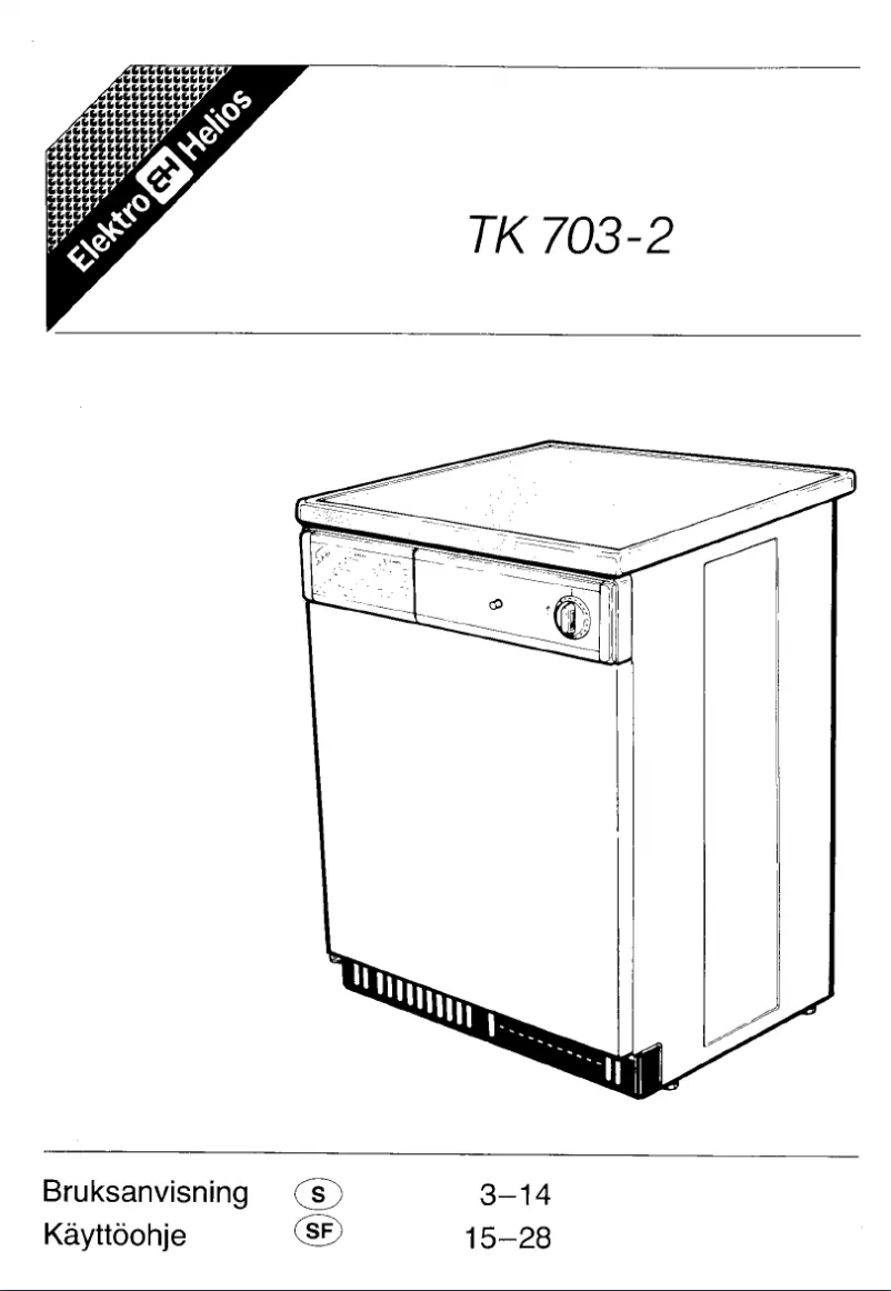 Page 1 de la notice Manuel utilisateur Elektro Helios TK703-2