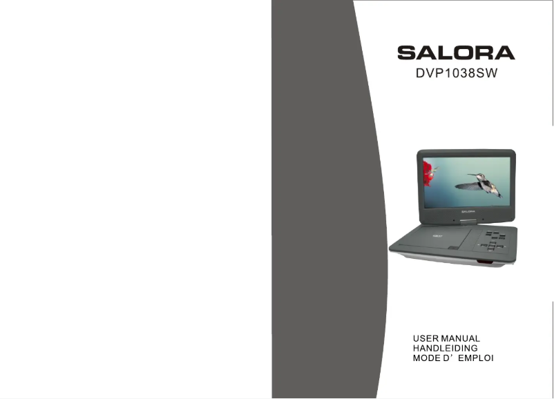 Page 1 de la notice Manuel utilisateur Salora DVP1038SW