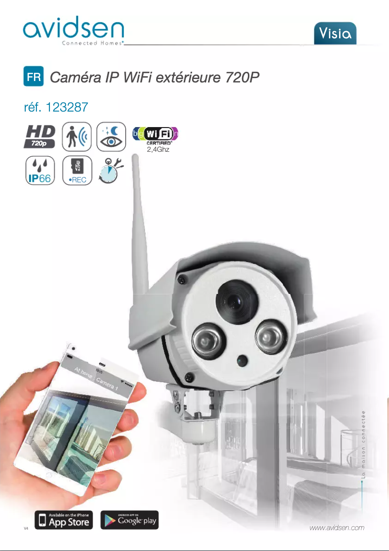 Page 1 de la notice Manuel utilisateur Avidsen 123287 WiFi