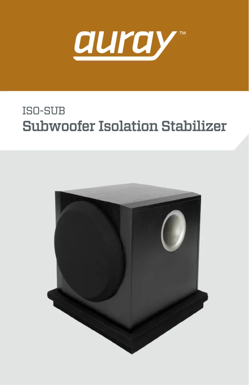 Page 1 de la notice Manuel utilisateur Auray ISO-SUB