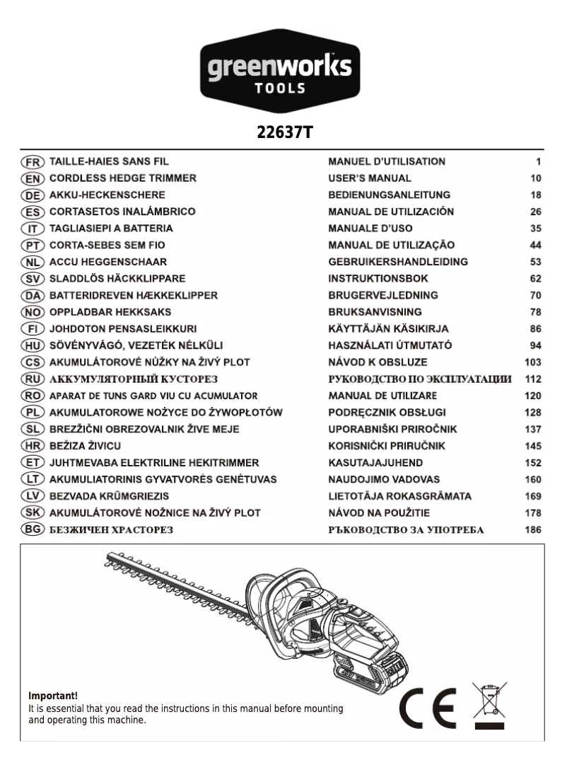 Image de la première page du manuel de l'appareil 22637T