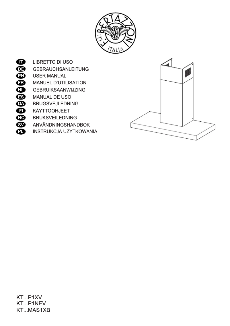Page 1 de la notice Manuel utilisateur Bertazzoni KT60P1XV