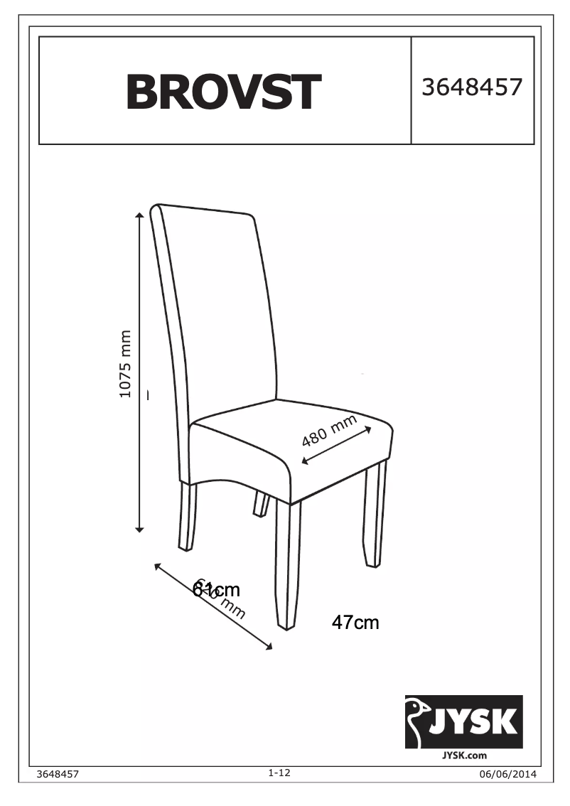 Image de la première page du manuel de l'appareil Brovst