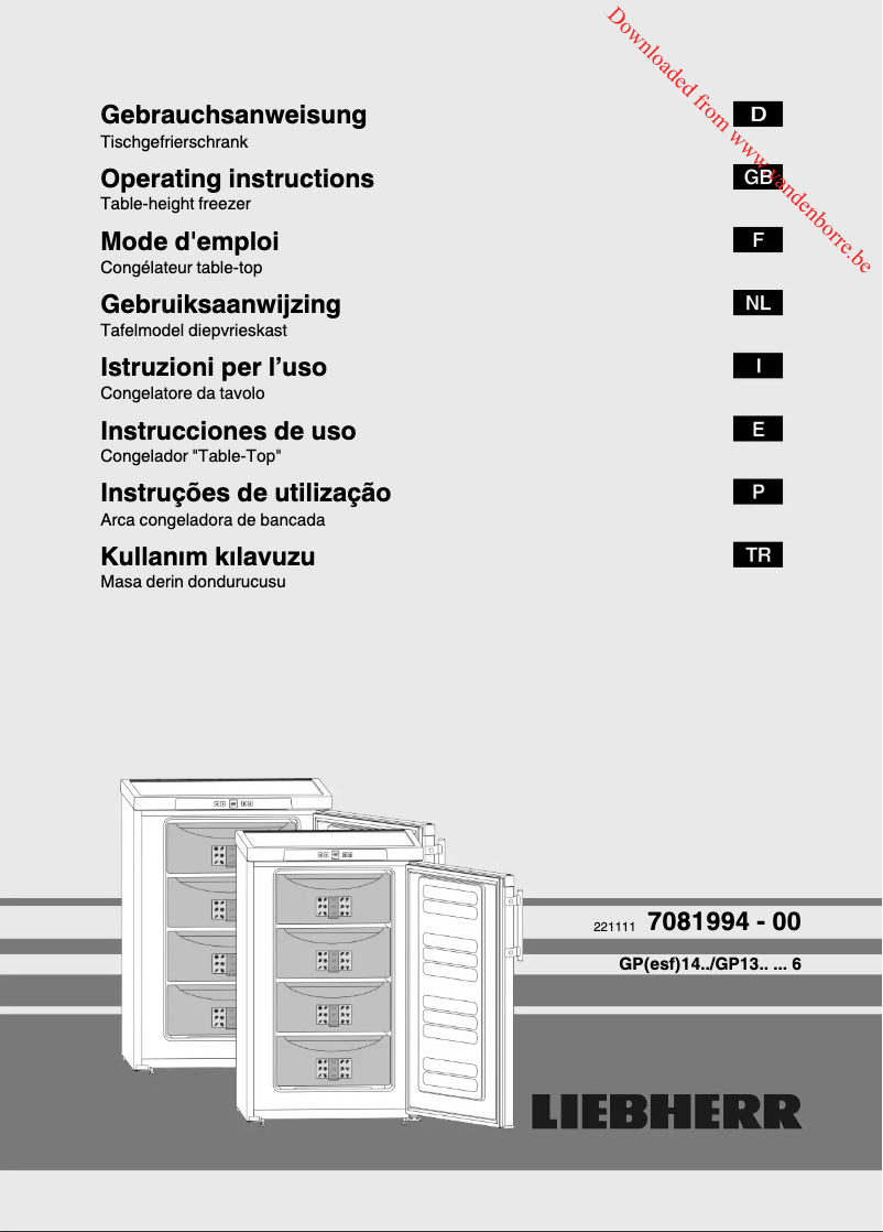 Image de la première page du manuel de l'appareil GP 1486