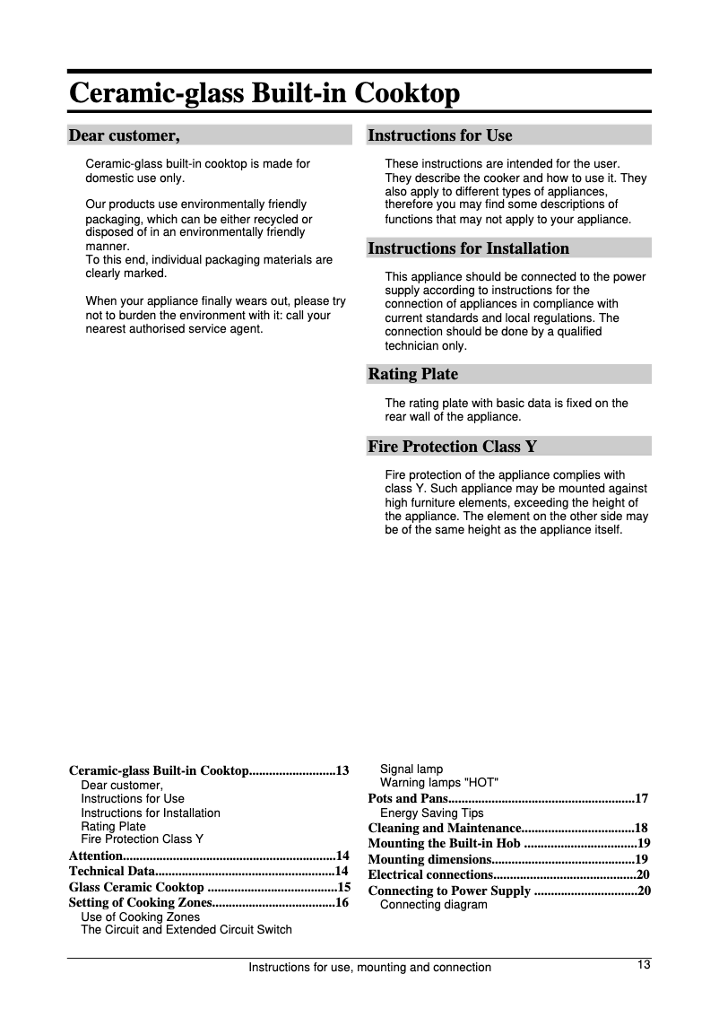 Page n°1 - Manuel utilisateur Gorenje ECS 63 E HL