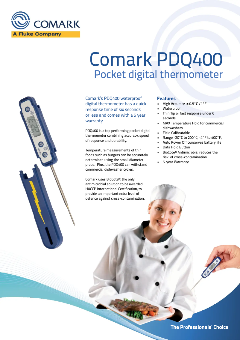 Page 1 de la notice Manuel utilisateur Comark PDQ400