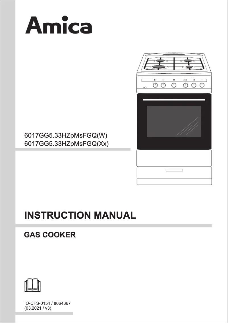 Page 1 de la notice Manuel utilisateur Amica 608GG5Ms(W)