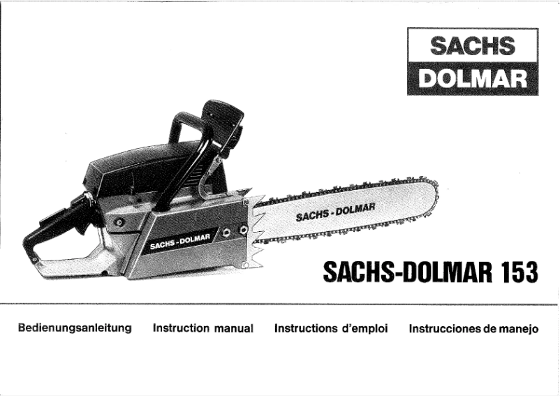 Page 1 de la notice Manuel utilisateur Dolmar 153