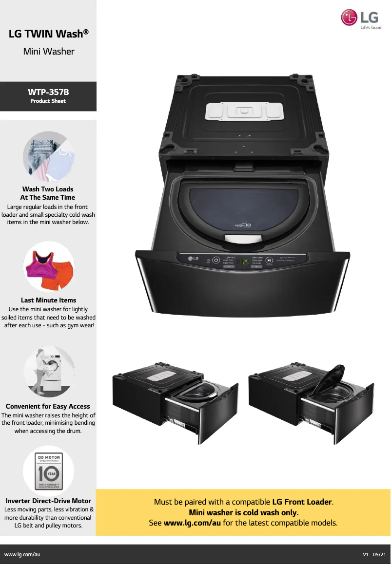 Image de la première page du manuel de l'appareil WTP357B