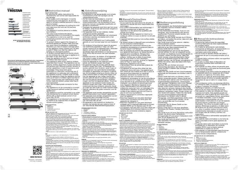 Página 1 del manual Manual de usuario TriStar BP-2965SX