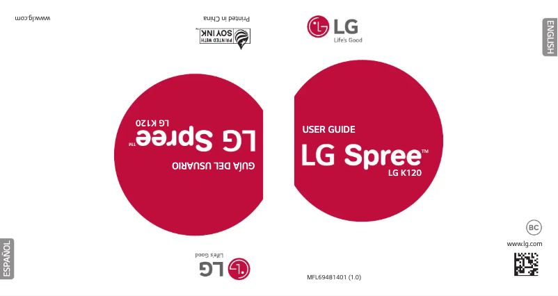 Page n°1 - Manuel utilisateur LG Spree