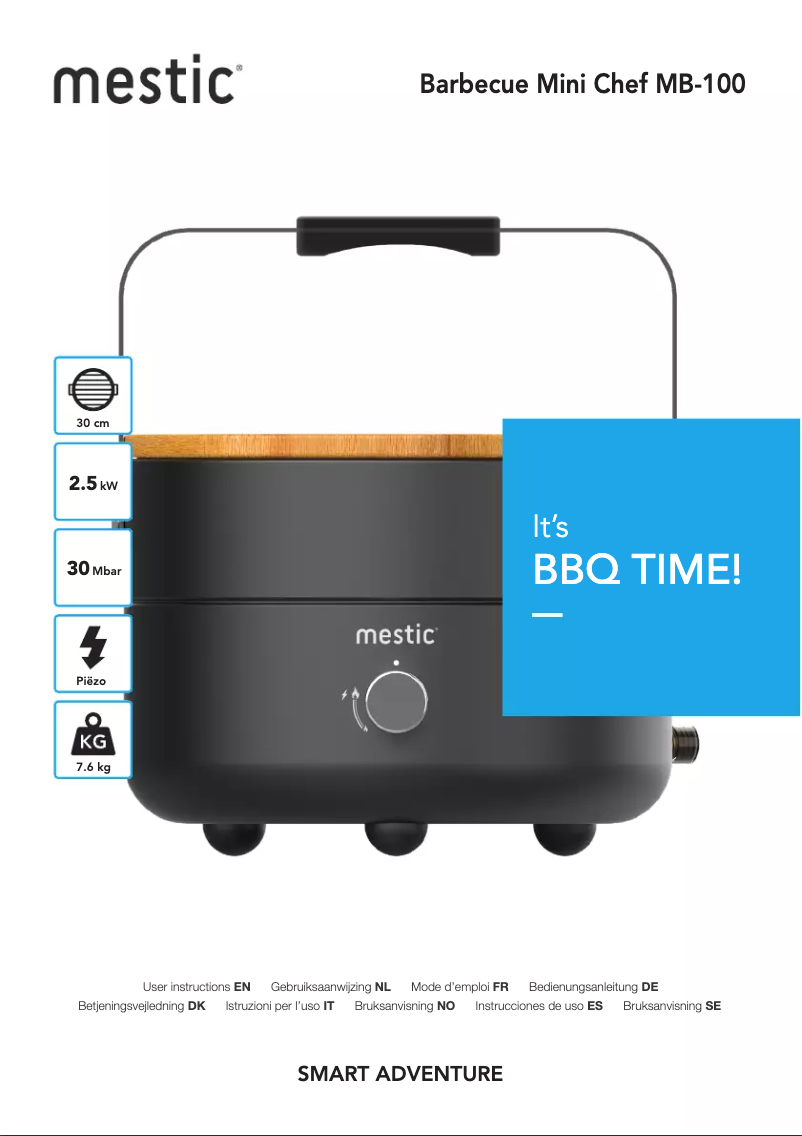 Page 1 de la notice Manuel utilisateur Mestic Mini Chef MB-100
