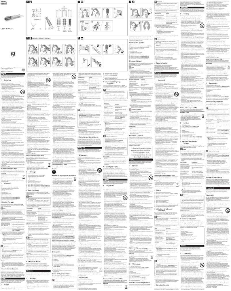 Page 1 of the manual User Manual Philips BHA735