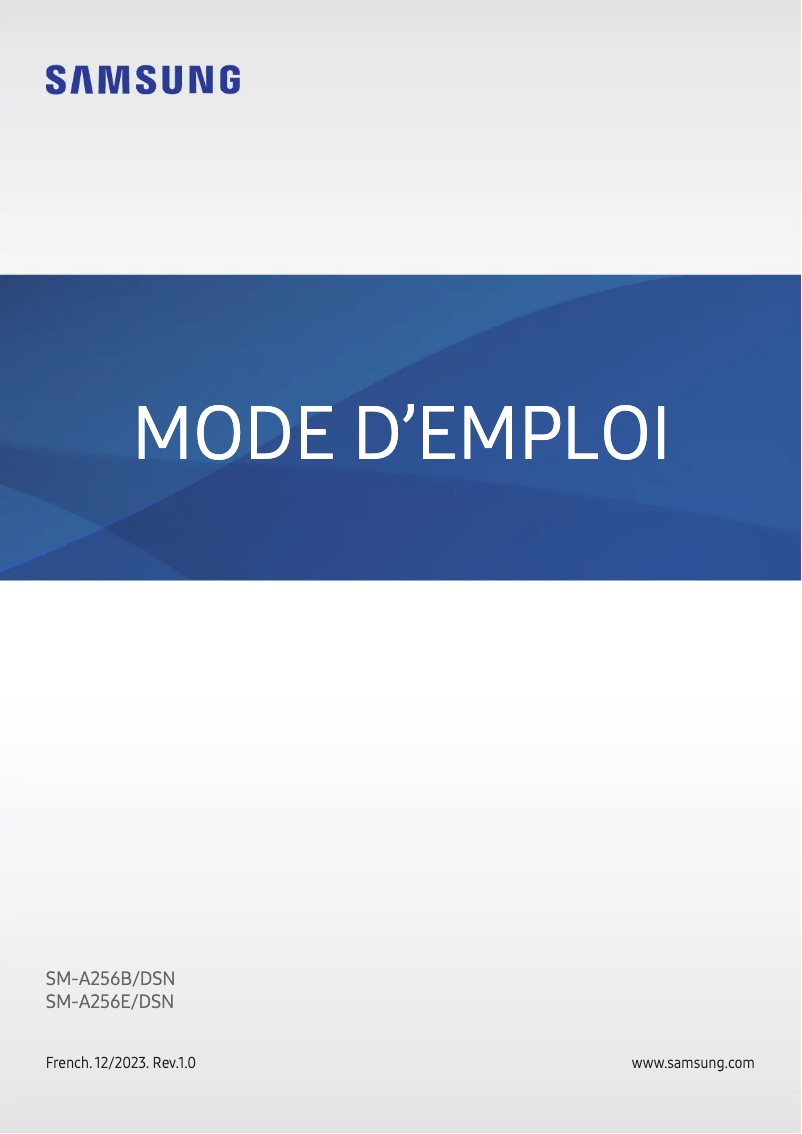 Page n°1 - Manuel utilisateur Samsung Galaxy A25