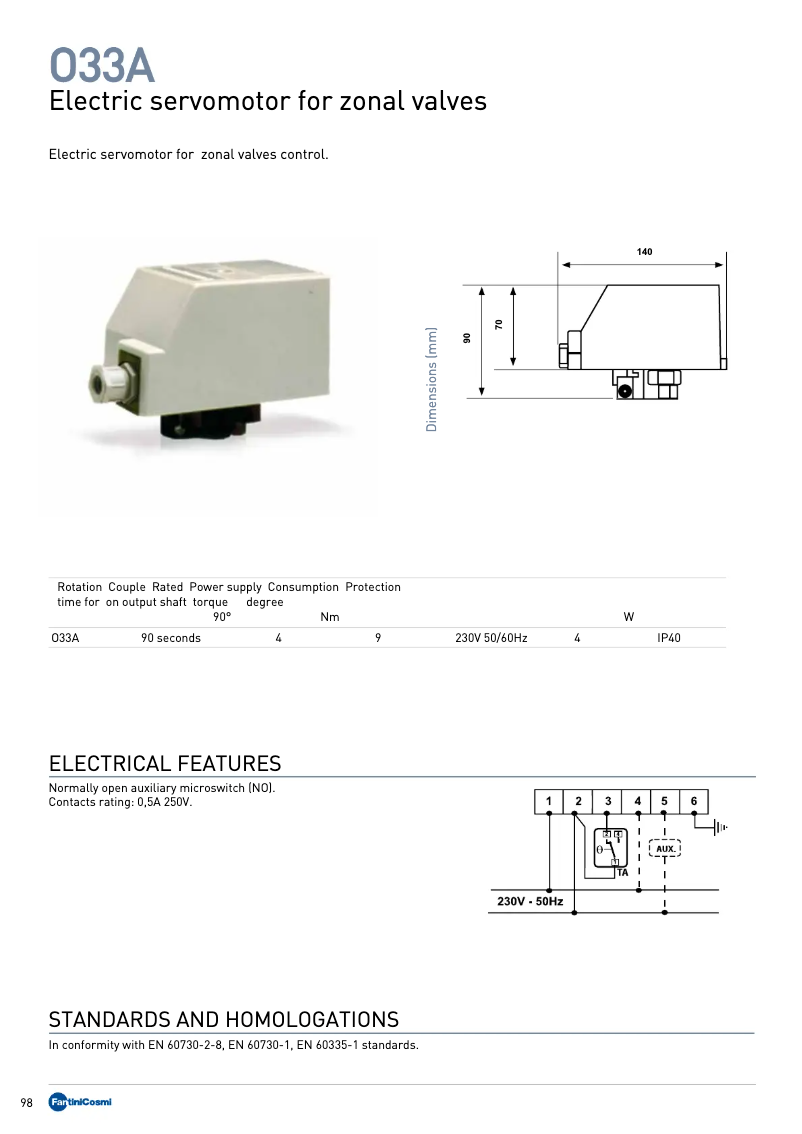 Page 1 de la notice Manuel utilisateur Fantini Cosmi O33A
