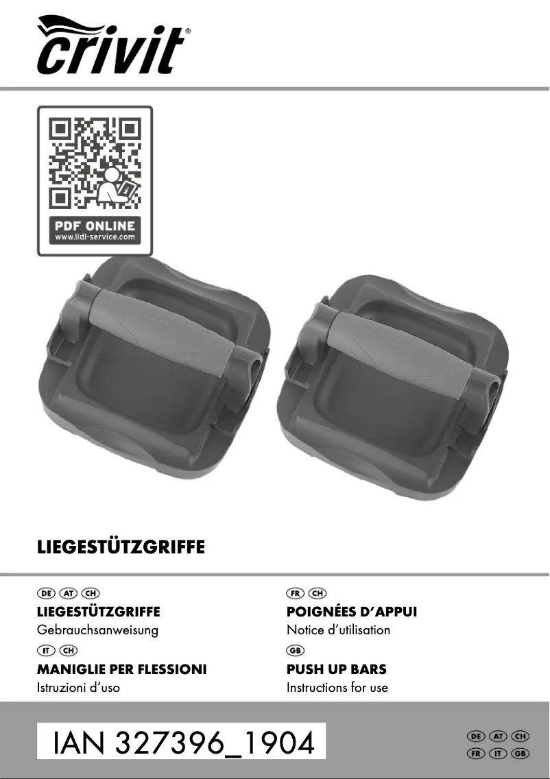 Page 1 de la notice Manuel utilisateur Crivit IAN 327398