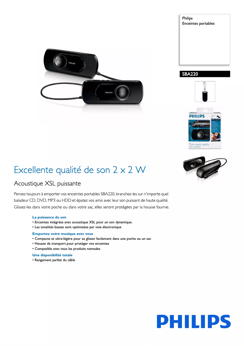 First page image of the manual for SBA220