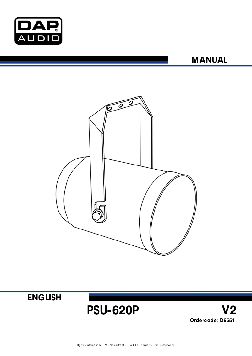 Página 1 del manual Manual de usuario DAP-Audio PSU-620P