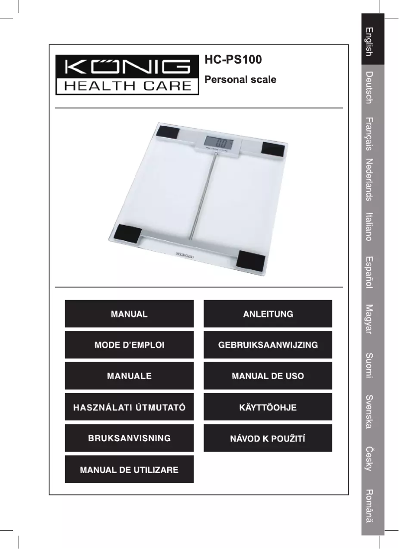 Imagen de la primera página del manual del dispositivo HC-PS100