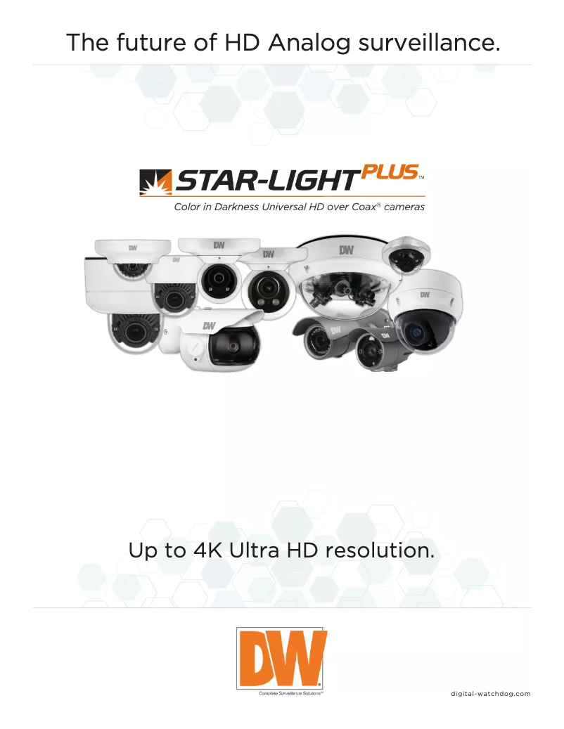 Page 1 de la notice Manuel utilisateur Digital Watchdog Star-Light Plus DWC-B6883WTIR