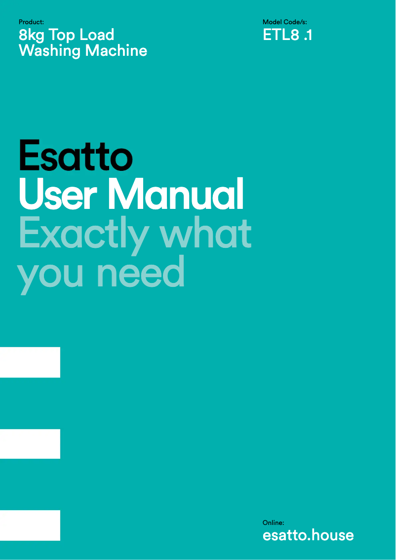 Page n°1 - Manuel utilisateur Esatto ETL8.1