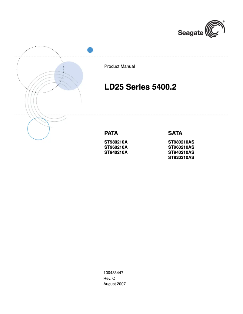 Page n°1 - Manuel utilisateur Seagate LD25